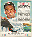 Nelson Fox, from the Red Man All-Star Team series (T233), issued by Red Man Chewing Tobacco, Red Man Chewing Tobacco American, Commercial color lithograph