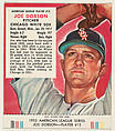 Joe Dobson, from the Red Man All-Star Team series (T233), issued by Red Man Chewing Tobacco, Red Man Chewing Tobacco American, Commercial color lithograph