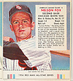 Nelson Fox, from the Major League All Stars series (T234), issued by Red Man Chewing Tobacco, Red Man Chewing Tobacco American, Commercial color lithograph