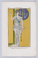 Costumes Parisiens: Grande robe du soir en tulle et satin; Echarpe de velours à glands de perles, George Barbier  French, plates: hand colored engraving