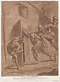 The Incarceration of St. Roch, Vincenzio Vangelisti  Italian, Mixed method engraving and etching, printed in brown ink