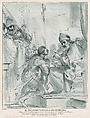 Repentance of St. William, Vincenzio Vangelisti  Italian, Mixed method engraving and etching, printed in gray-blue ink