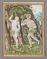 The Expulsion from Paradise, Daniel Fröschl  German, Gouache, on vellum; framing line in gold, probably by the artist (probably over a framing line in dark ink)