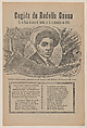Broadsheet relating to a bullfight with the famous bullfighter Rodolfo Gaona in the ring at Puebla on 13 December 1908, a description in the bottom section continuing on verso ending with an image of him jumping over a bull, José Guadalupe Posada Mexican, Zincograph and letterpress on tan paper