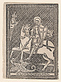 Saint George on horseback, Anonymous, Italian  Italian, Woodcut