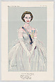 H. R. H. Princess Margaret (Heroes of our Time – 7), Ronald Searle British, Color lithograph