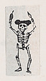 Skeleton standing with his arms raised, José Guadalupe Posada  Mexican, Zincograph