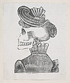 José Guadalupe Posada | A skeleton with her back turned wearing a coat ...