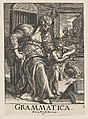 Grammatica, from The Seven Liberal Arts, Paulus Fürst German, Engraving and etching
