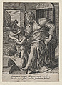 Grammatica, from "The Seven Liberal Arts", Johann Sadeler I Netherlandish, Engraving and etching