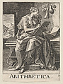 Arithmetica, from "The Seven Liberal Arts", Johann Sadeler I Netherlandish, Engraving and etching