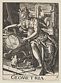 Geometria, plate 6 from "The Seven Liberal Arts", Paulus Fürst German, Engraving and etching