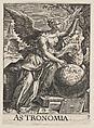 Astronomia, plate 7 from "The Seven Liberal Arts", Paulus Fürst German, Engraving and etching