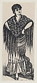 An elegantly dressed woman, José Guadalupe Posada Mexican, Type-metal engraving