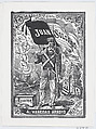 Cover to the story of Juan Soldado (Juan the Soldier), José Guadalupe Posada  Mexican, Zincograph