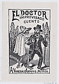 A skeleton wearing a cape speaking to a frightened man with a cane and backpack, illustration for 'El Doctor Improvisado (The Impromptu Doctor)' edited by Antonio Vanegas Arroyo, José Guadalupe Posada  Mexican, Type-metal engraving