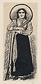 A standing female soldier (soldadera), José Guadalupe Posada Mexican, Zincograph