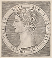 Tiberius, from The Twelve Caesars, from "Speculum Romanae Magnificentiae", Marcantonio Raimondi Italian, Engraving; second state of three