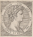Nero, from The Twelve Caesars, from "Speculum Romanae Magnificentiae", Marcantonio Raimondi Italian, Engraving; second state of three