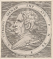 Vitellius, from The Twelve Caesars, from "Speculum Romanae Magnificentiae", Marcantonio Raimondi Italian, Engraving; second state of three