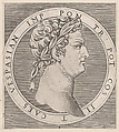 Vespasian, from The Twelve Caesars, from "Speculum Romanae Magnificentiae", Marcantonio Raimondi Italian, Engraving; second state of three