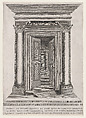 Portal of the Temple of Romulus and Remus, from "Speculum Romanae Magnificentiae", Anonymous, Engraving