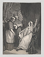 Catherine of Aragon and Cardinal Wolsey (Shakespeare, King Henry VIII, Act 3, Scene 1), Edward J. Potbury British, Etching and engraving