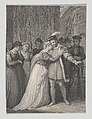 King Richard and Queen Isabel (Shakespeare, King RIchard II, Act 5, Scene 1), William Chevalier  French, Etching and engraving