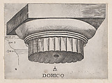 Doric base, from "Speculum Romanae Magnificentiae", Monogrammist G.A. with the Caltrop Italian, Engraving