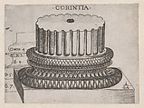 Corinthian base, from "Speculum Romanae Magnificentiae", Monogrammist G.A. with the Caltrop Italian, Engraving