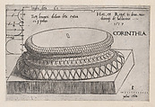 Corinthian base, from "Speculum Romanae Magnificentiae", Master PS Italian or French, Engraving