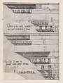 Corinthian entablature, from "Speculum Romanae Magnificentiae", Master PS Italian or French, Engraving