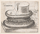 Corinthian base, from "Speculum Romanae Magnificentiae", Monogrammist G.A. with the Caltrop  Italian, Engraving
