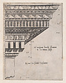 Cornice, from "Speculum Romanae Magnificentiae", Anonymous, Engraving