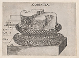 Corinthian base, from "Speculum Romanae Magnificentiae", Monogrammist G.A. with the Caltrop Italian, Engraving