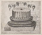 Corinthian base, from "Speculum Romanae Magnificentiae", Sebastiano Serlio  Italian, Etching