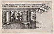 Doric Entablature, from "Speculum Romanae Magnificentiae", Agostino Veneziano (Agostino dei Musi) Italian, Engraving