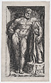 The Farnese Hercules, from "Speculum Romanae Magnificentiae", Giorgio Ghisi Italian, Engraving