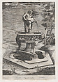 A Fountain and Basin, from "Speculum Romanae Magnificentiae", Pieter Perret  Netherlandish, Engraving and etching