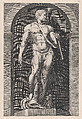 Perseus, from "Speculum Romanae Magnificentiae", Giacomo Lauri Italian, Engraving