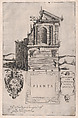 Sepulchre of Verannius, from "Speculum Romanae Magnificentiae", Anonymous, Engraving