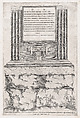 Sepulchre of Lupus, from "Speculum Romanae Magnificentiae", Anonymous, Engraving