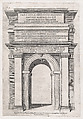Front view of St. Lawrence Gateway, Rome, from "Speculum Romanae Magnificentiae", Anonymous, Engraving
