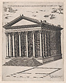 Temple of Antoninus and Faustina, from "Speculum Romanae Magnificentiae", Anonymous, Engraving