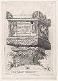 Sepulchre of Vibius, from "Speculum Romanae Magnificentiae", Anonymous, Engraving
