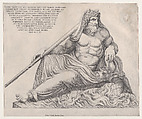 The Ocean God, from "Speculum Romanae Magnificentiae", Nicolas Beatrizet  French, Engraving; third state of three (Robert-Dumesnil)