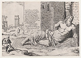 Marforius, from "Speculum Romanae Magnificentiae", Anonymous, Etching