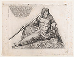 The Ocean God, from "Speculum Romanae Magnificentiae", Nicolas Beatrizet  French, Engraving; second state of three (Robert-Dumesnil)