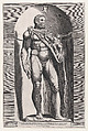Emperor Commodus as Hercules, Jacob Bos Netherlandish, Engraving