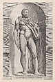 Emperor Commodus as Hercules, from "Speculum Romanae Magnificentiae", Jacob Bos Netherlandish, Engraving